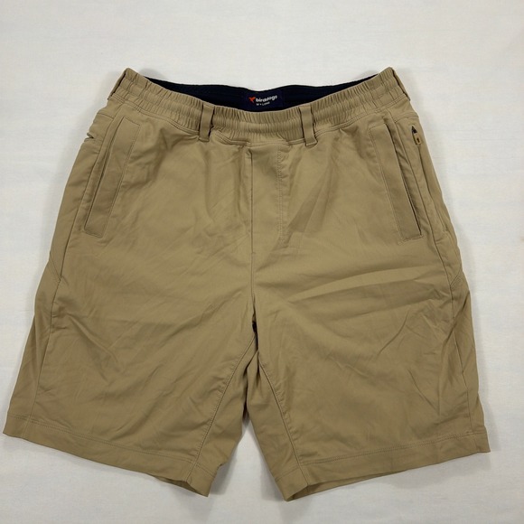 Birddogs Other - Birddogs Gym Shorts Lined Khaki Tan Nylon Stretch Athletic Mens Size M Long